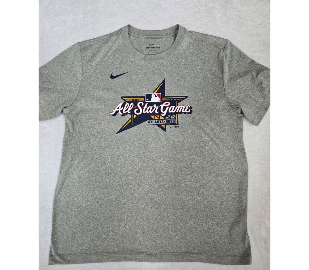 Nike MLB 2025 All Star Game T Shirt Large Gray Baseball Graphic Tee